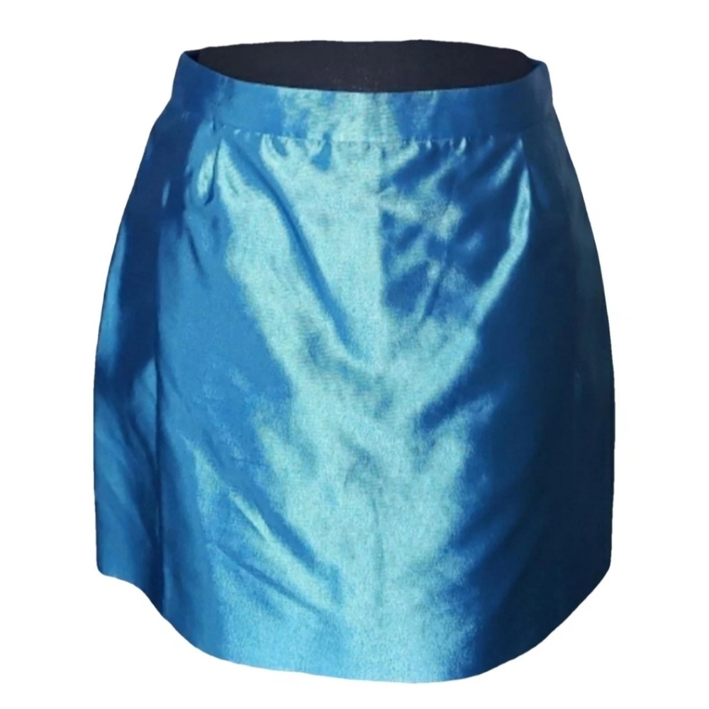 Balenciaga Shiny Blue Mini Skirt